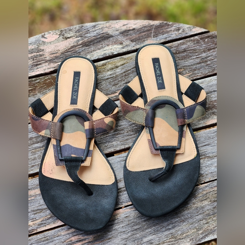 Rachel Zoe Camouflage Sandals 7